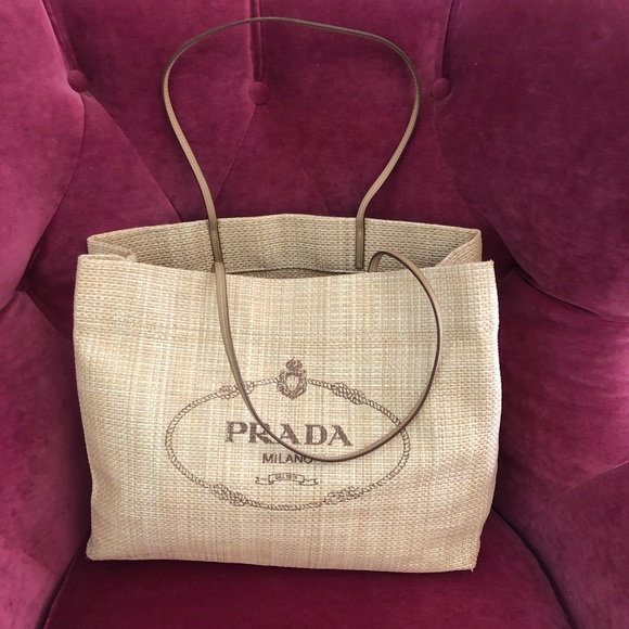 Prada Handbags - PRADA - Raffia Beach Tote - Rare  - Beach Bag